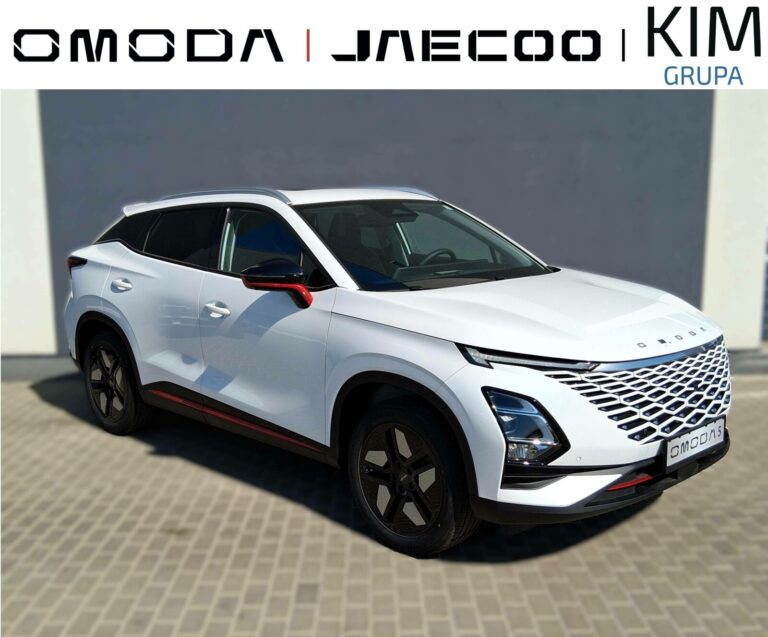 Omoda 5 Premium z czerwonymi elementami wykończenia